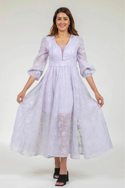 TREASUREISLAND Soft long lace dress