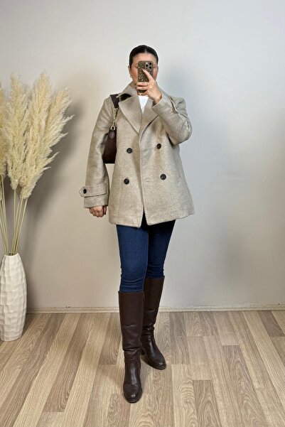 Vizon Collection Premium Astarlı Kaşe Kaban Taş