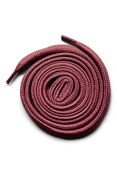 hapshoe Burgundy 1 cm Thick 1 Pair Flat Sports Shoelaces