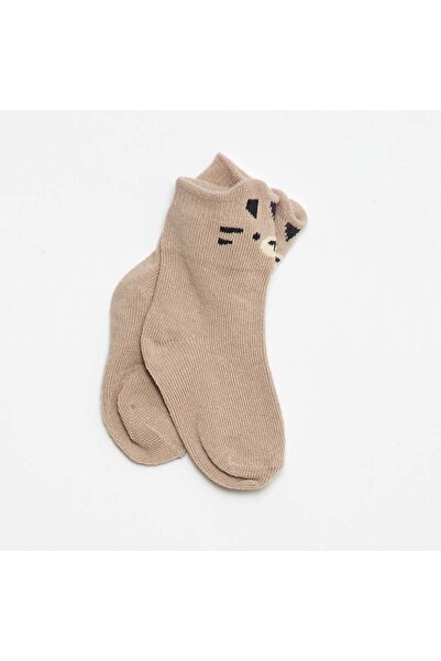 KİABİ Plain Knit Pants + Socks - 2 Piece Set GREY