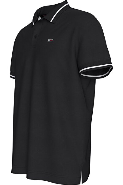 Tommy Hilfiger Erkek Siyah Kısa Kollu Polo