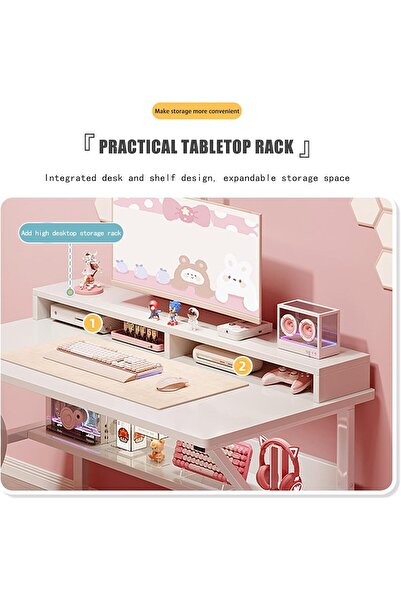 AZZHAAR Gaming Desktop Computer Desk,Home Office Desk,Versatile Gaming and Study Solution for Modern Homes