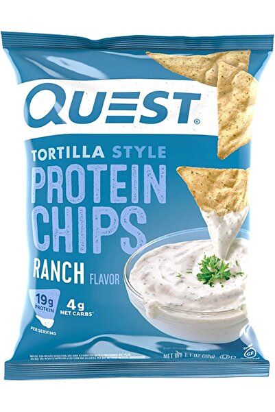 Quest رقائق بروتين على طريقة التورتيلا، رانش، مخبوزة، 1.1 أونصة (عبوة من 12 ق...