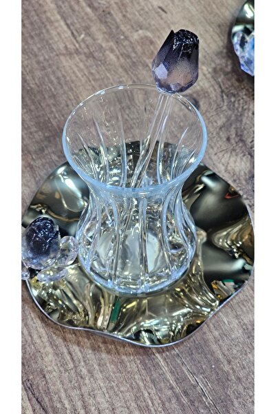 Turkish Store İstanbul Rose Garden 6 Person Tea Set