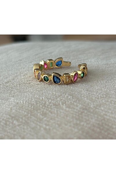 staınless steel خاتم حجر متعدد الألوان