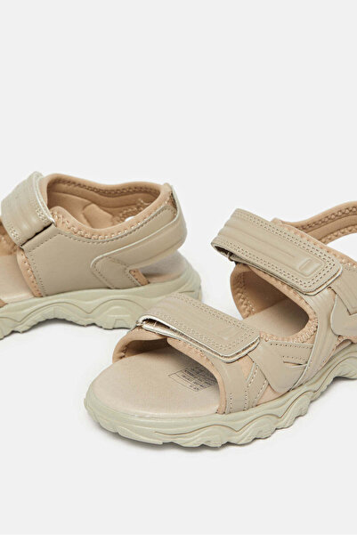 REDTAG Senior Boys Beige Trekker Sandals