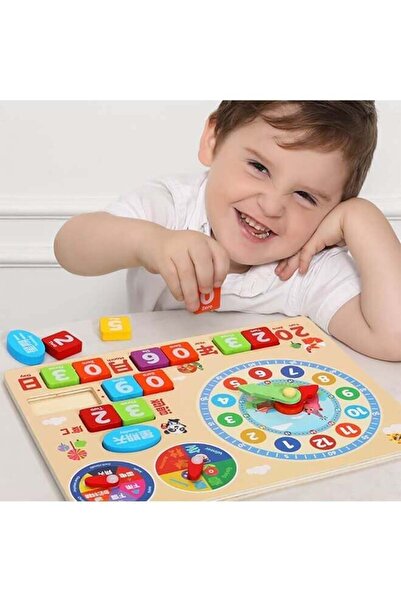 Aurlar لعبة ساعة خشبية من مونتيسوري كرافت