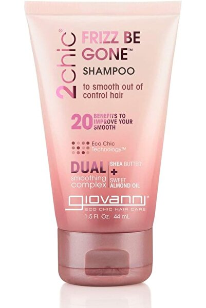 Giovanni شامبو 2chic Frizz Be Gone بزبدة الشيا وزيت اللوز الحلو، حجم مناسب لل...