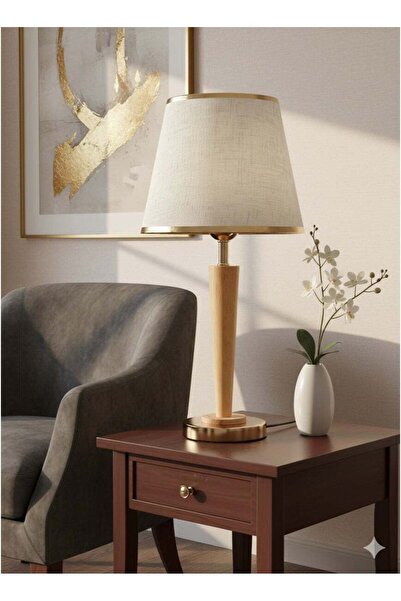 Nisf Alqamar Half-Moon Wooden Table Lamp with Three-Color LED (Elegant Design)