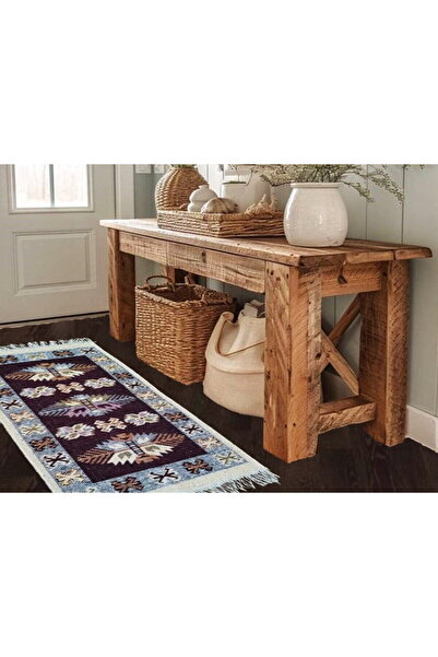 OEM Traditional woven double-sided rug, 80 x 125 cm, brown and cream, Fir Cone pattern