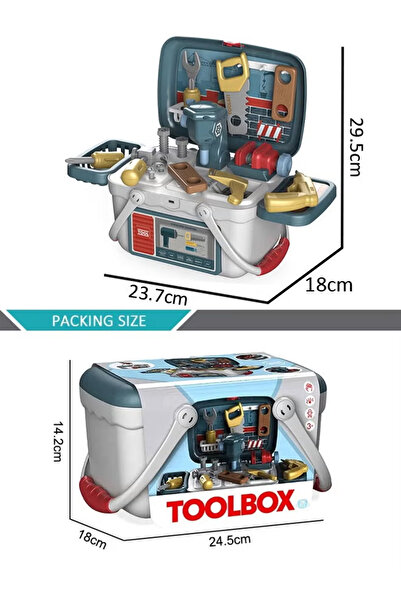 Generic Kids Tool Set,26 Pcs Realistic Toy Tools,Construction Learning Game,Pretend Play Tool Accessories