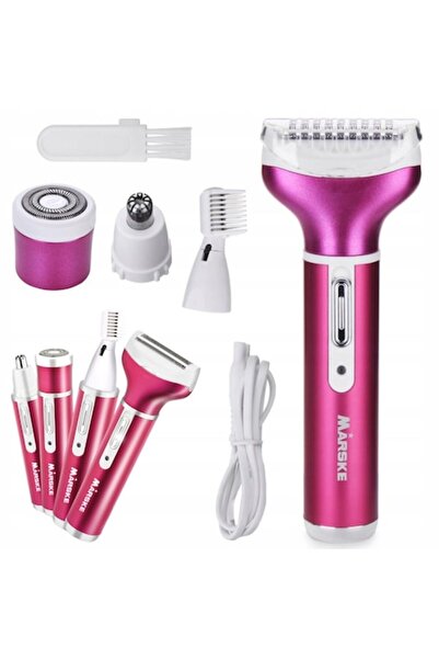 HANGZHOU A LINK STAR TECHNOLOGY CO. HANGZHOU Portable Epilator 4 Heads – 4 in 1, Dark Pink, USB