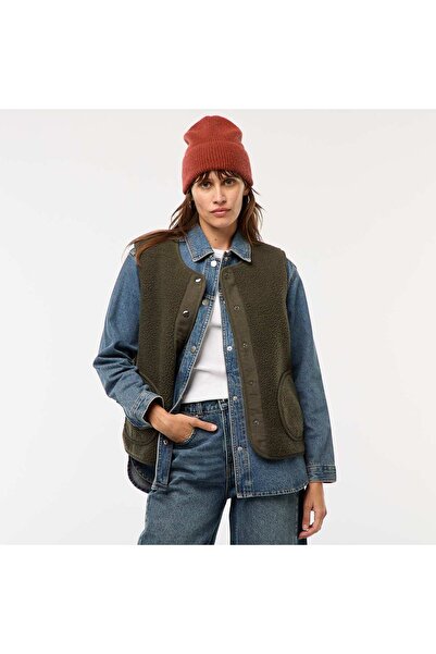 KİABİ Sleeveless Sherpa Vest GREEN