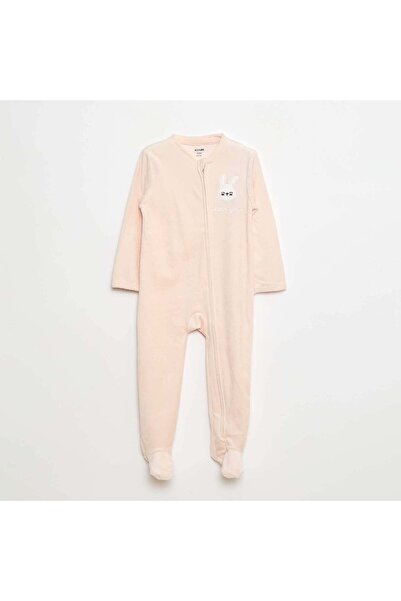 KİABİ بدلة نوم مخملية بسحاب للإغلاق باللون الأرجواني