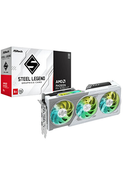 ASROCK AMD Radeon RX 9060 XT OC Steel Legend 8GB GDDR6 128 Bit Ekran Kartı RX...