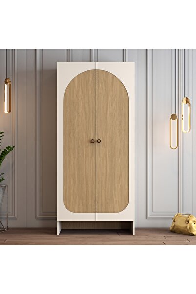 Variant Mobilya Münih 2 Kapılı Gardrop (1) - Gölge Çizgili Meşe