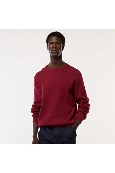 KİABİ Textured Knit Crew Neck Sweater RED