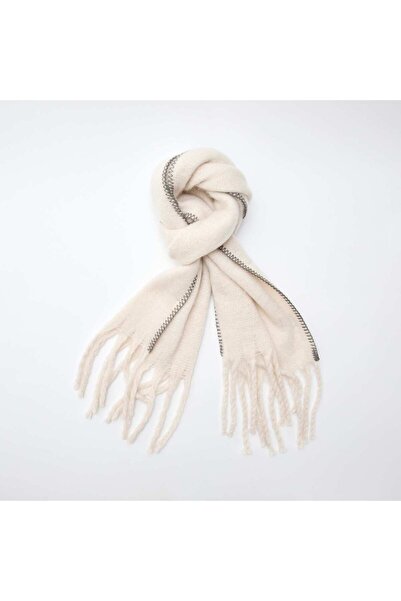 KİABİ Oversized Soft Fringe Scarf BEIGE