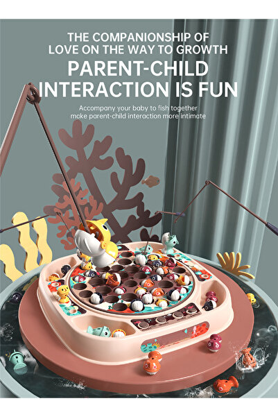 Generic Magnetic fishing toy With lights and music Fishing competition game Educational toys