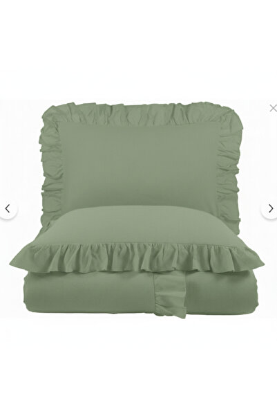 Sudemhome 100% Natural Cotton Double Ruffled Duvet Cover Set 200X220 cm