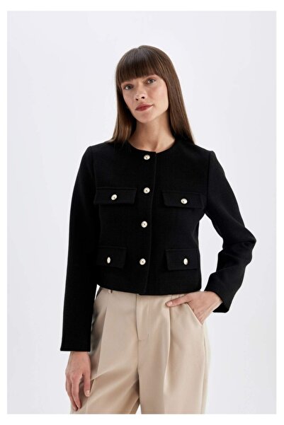 DeFacto Жіночий піджак D3161AX/BK81 BLACK