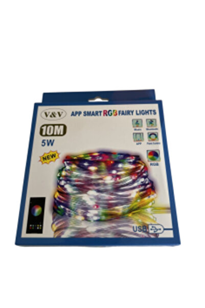 Gimihome New LED Strip, 10 m, 100 LEDs, USB, 9619 RGB, Multicolor, Indoor