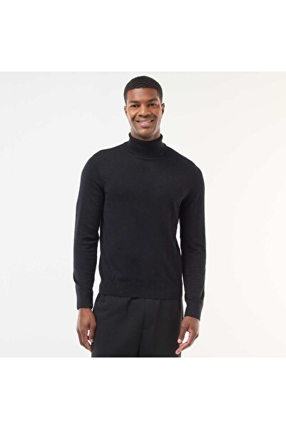 KİABİ Plain Roll Neck Jumper BLACK