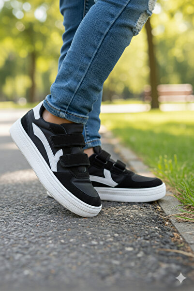Ceyo 1735-1 Unisex Anatomik Cırtlı Çocuk Sneaker Ayakkabı