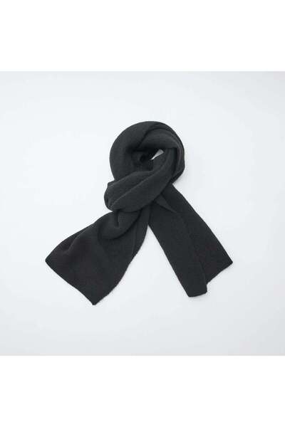 KİABİ Solid Color Warm Scarf BLACK