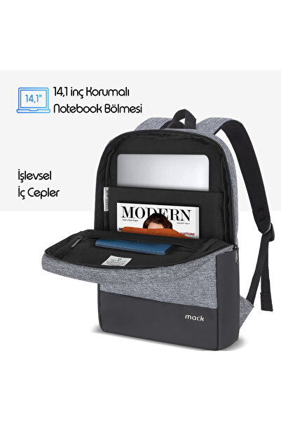 Mack Mce-1104 15.6\\\" Unicity Eco Notebook Backpack Gray