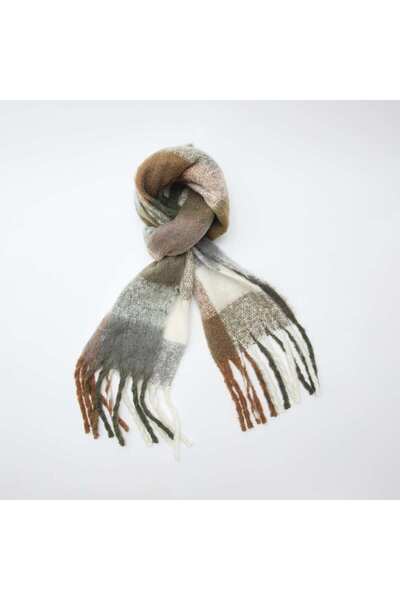 KİABİ Chunky Soft Fringe Scarf BROWN