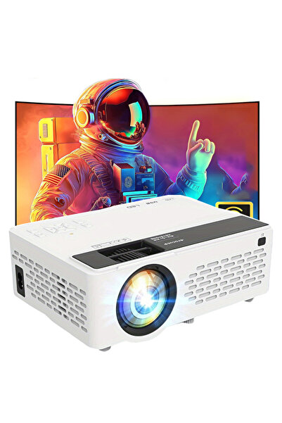 EHOME Mini Projector, Upgraded Projector With Screen, 720P Full HD Portable Projector, Movie Projector