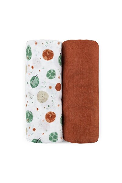 Petite&Mars Set 2 scutece, Petite&Mars, Din muselina de bambus, Hipoalergenice,120 x 120 cm