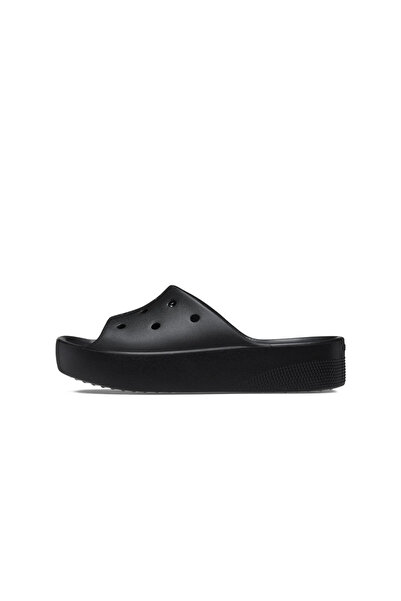 Crocs Sophisticated Black Platform Slides for Women