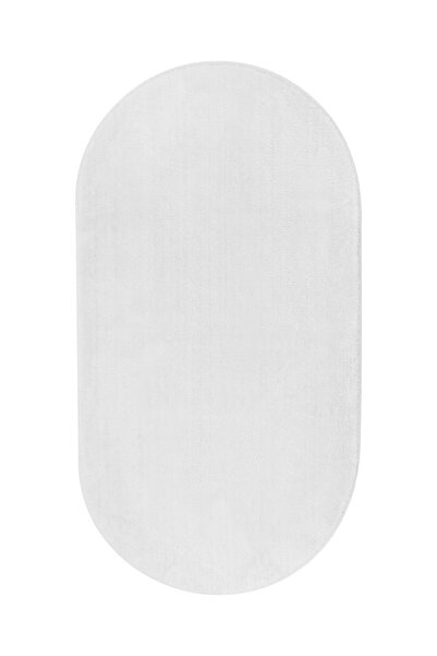 Dijidekor ΛΟΥΤΡΙΝΟ Οβάλ ΧΑΛΙ ΧΩΡΙΣ ΦΛΑΝΤΙΣΜΕΝΟ ΛΕΥΚΟ ΧΡΩΜΑ Σβήσιμο χαλάκι δαπέδου 60x200