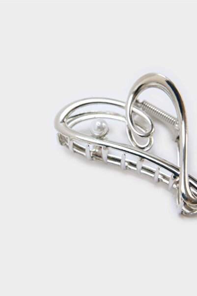 DeFacto Women's Heart Detailed Silver Latch Buckle F8261Axns