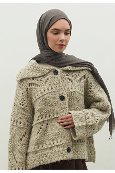 Fresh Cashmere Textured Shawl Smoke