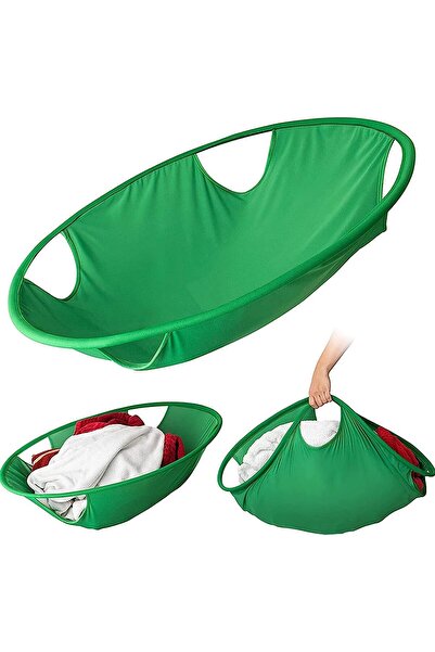 fulina سلة غسيل منبثقة، سلة غسيل منبثقة بمقابض متينة، سلة محمولة قابلة للطي