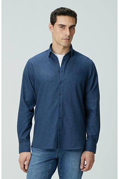 Network Lacivert Gömlek