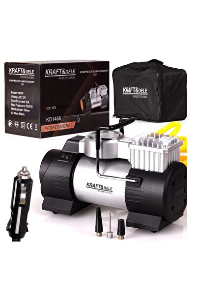 Kraft Portable car compressor, 12 V, 190 W, 15A, 150PSI,