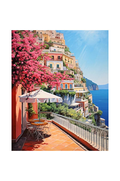 Today Idea ملصق فني جداري من بوسيتانو، هدية تدفئة المنزل، 16×20