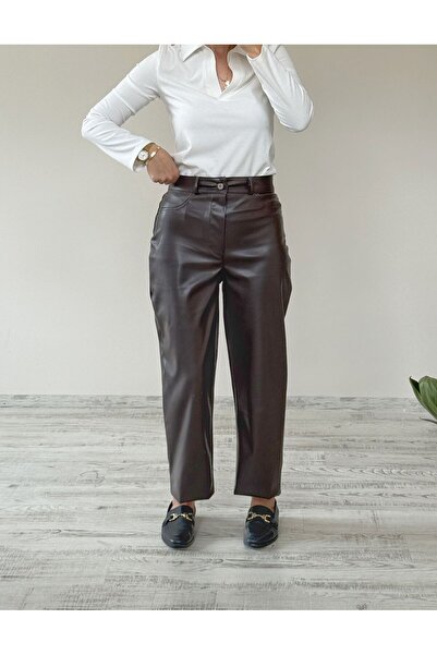 BeeYouStudio Tok Kumaş Termal Suni Deri Pantolon