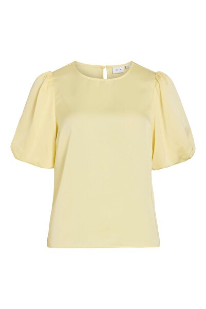 VILA Oberteil mit kurzen Ärmeln VIELLETTE Rundhals