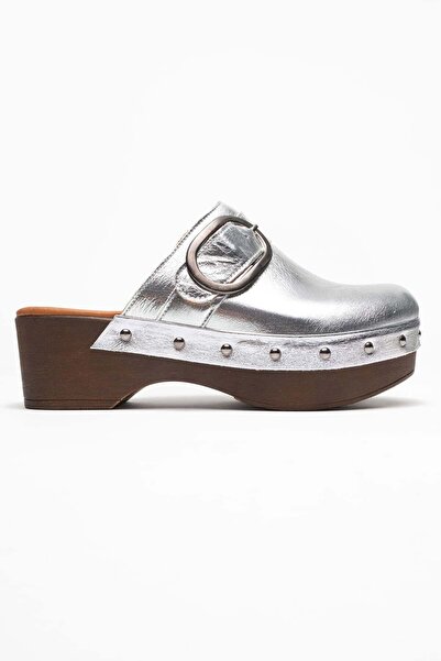 Zeynep Sıradağlı Γυναικείες δερμάτινες παντόφλες Sylive Lame