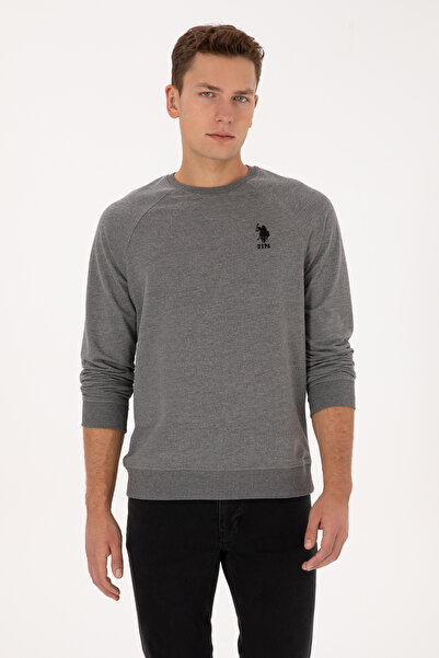 U.S. Polo Assn. Men's Anthracite Melange Basic Sweatshirt 50308103-Vr081