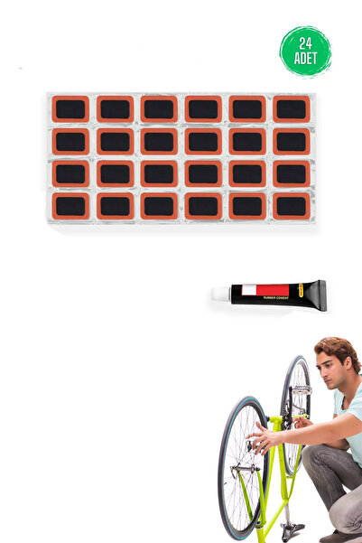 Genel Markalar Bisiklet Yama Seti 24 Parça İç Lastik Tamiri Spor Dağ Şehir Bi...