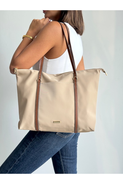 KIRASE Women's Striped Shopperr Model Hand and Shoulder Bag