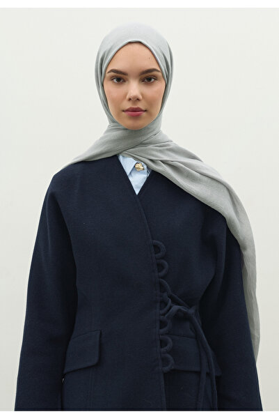 Fresh Cashmere Textured Shawl Silver