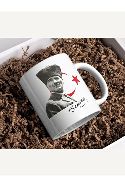 Fikart Atatürk Tasarımlı Ay Yıldızlı Kupa Bardak