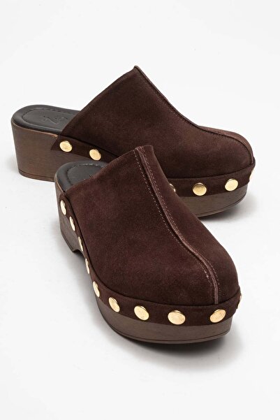 Zeynep Sıradağlı Sarine Жіночі сандалі з натуральної шкіри, кавовий замш